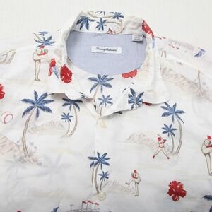 Tommy Bahama MLB Los Angeles Dodgers Baseball Hawaiian Shirt Men's XXXL 3XL